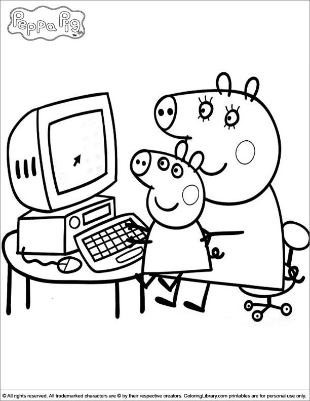 Slika bojanja svinja Peppa