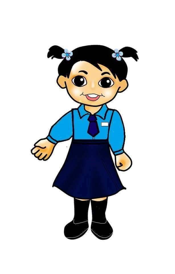 menina com uniforme escolar