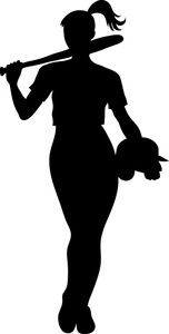 Softbal silhouet illustraties