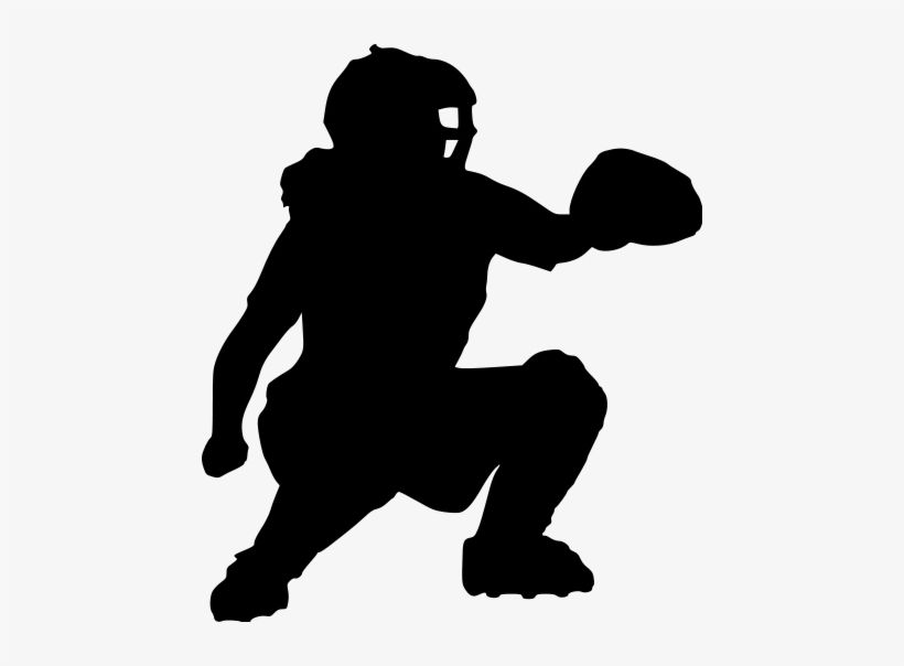 Softball Silhouette - Silhouette Softball Catcher