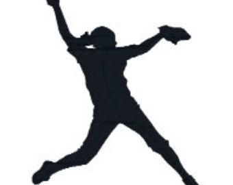 28+ softbal speler silhouet clipart