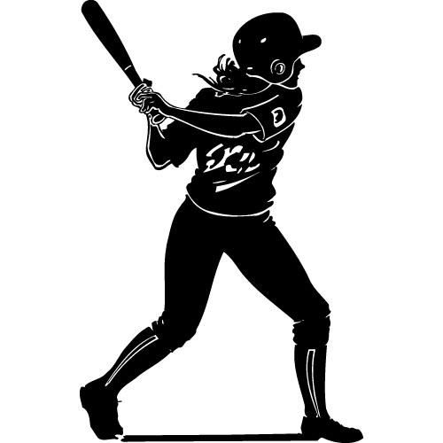 28+ softbal speler silhouet clipart