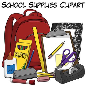 SCHULZUBEHÖR CLIPART - TeachersPayTeachers.