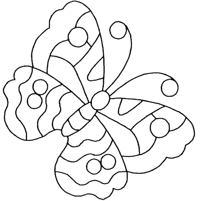 Schöne einfache Schmetterling Malvorlagen - Schmetterling Cartoon