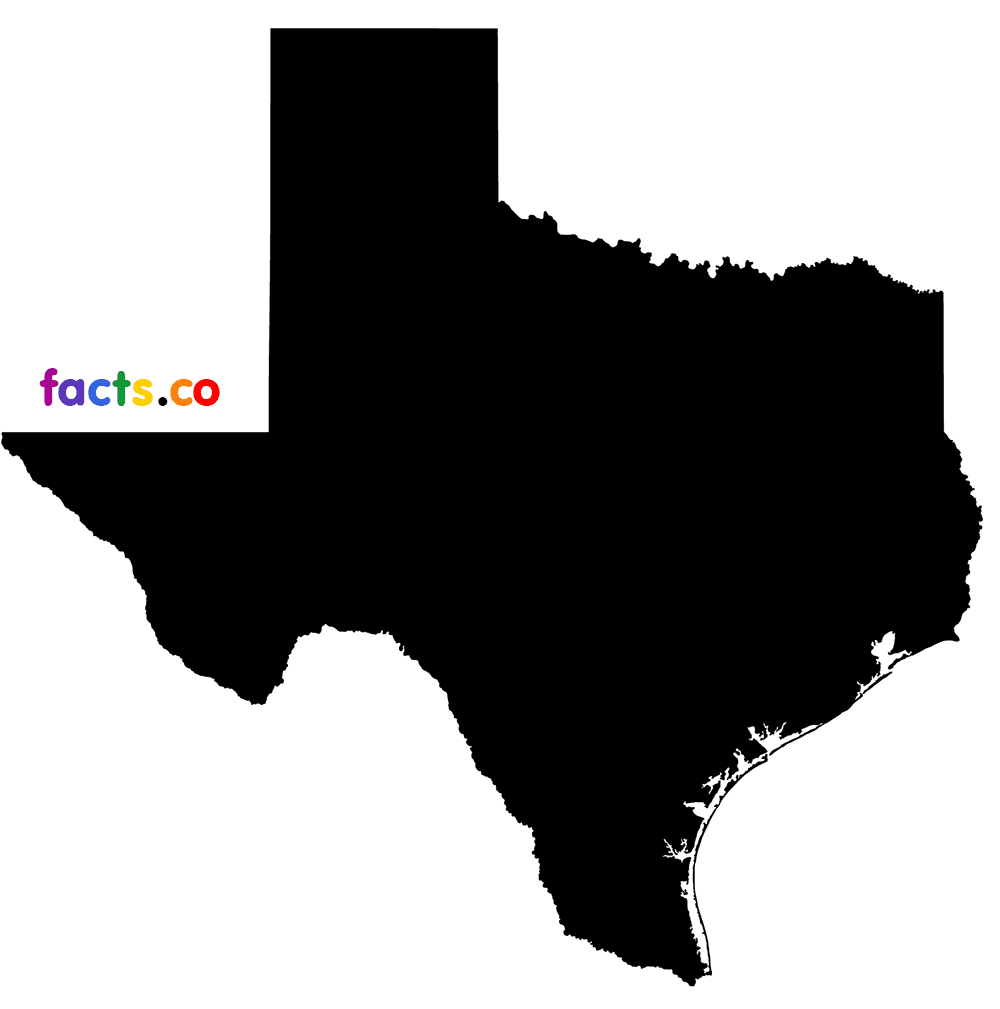Texas State Map mit Städten - Laden Sie eine leere Übersichtskarte von Texas herunter