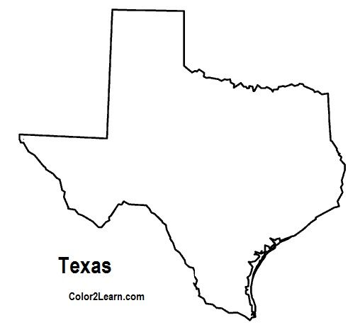 Texas Outline, Texas Map Outline Malvorlagen - Zeichnen Kinder