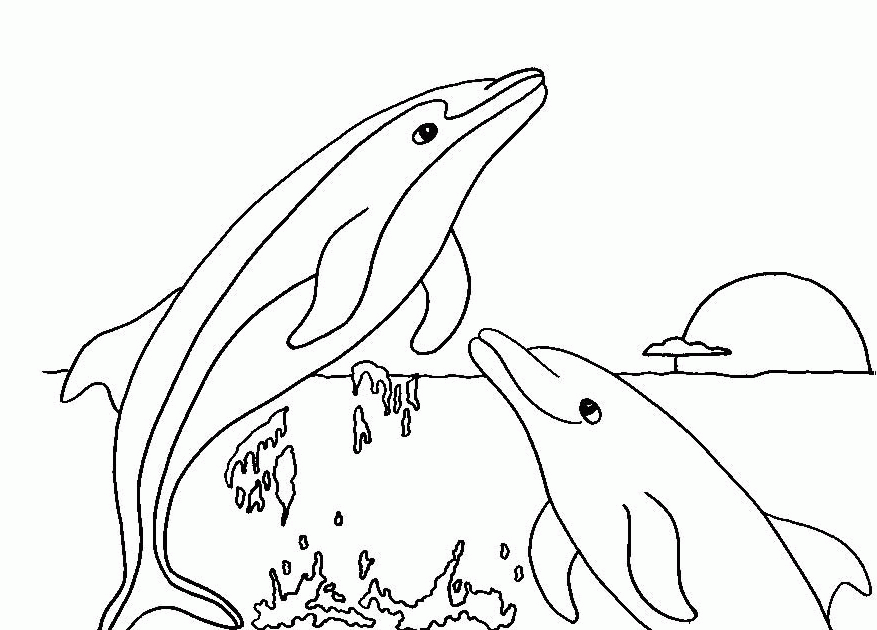 Kostenloser druckbarer Delphin