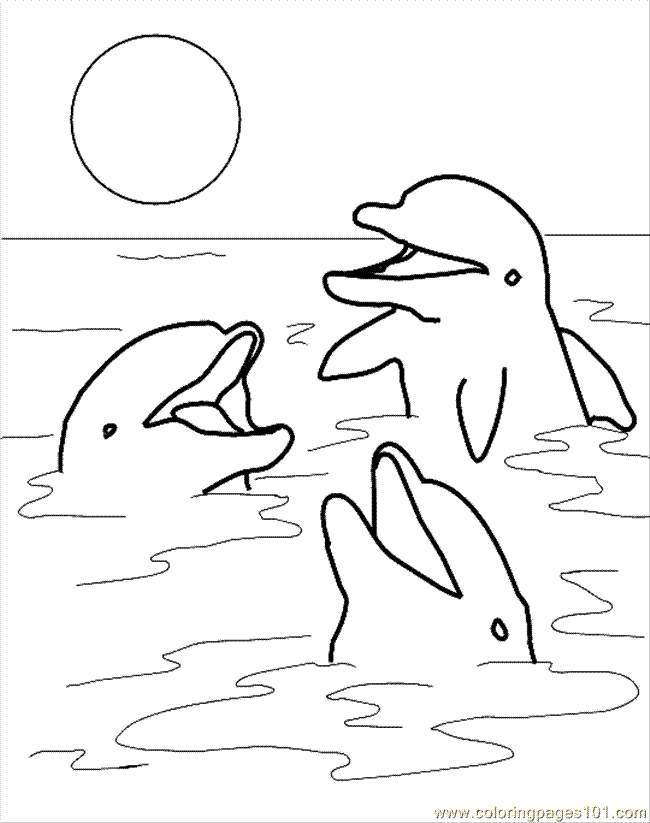 Malvorlagen Delphin Färbung (Säugetiere Delphin) | frei druckbar