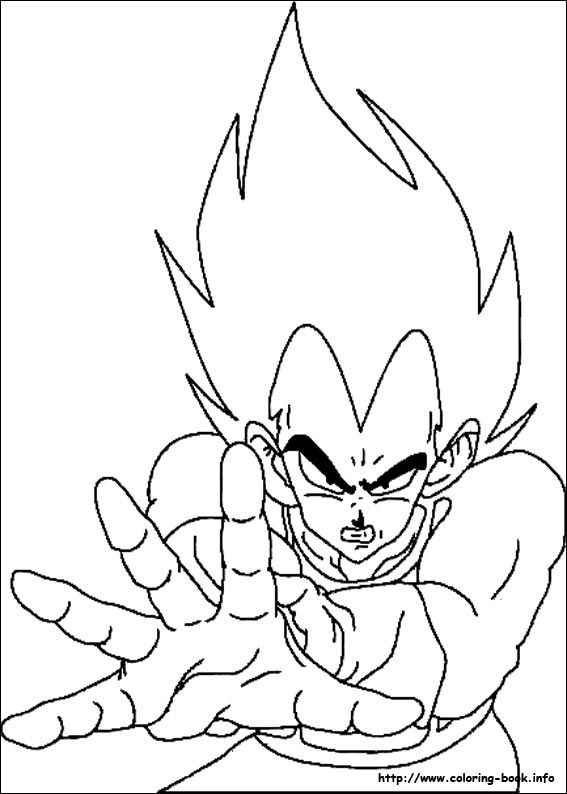 Páginas para colorir de Dragon Ball Z