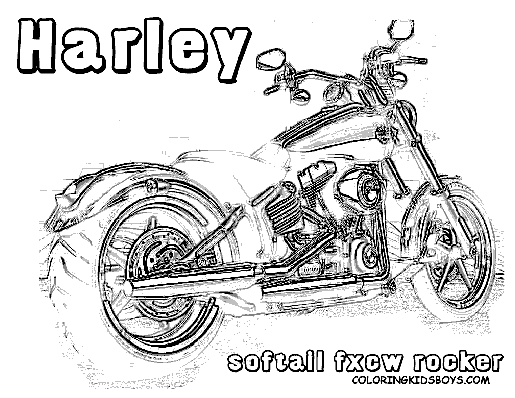 Bezmaksas Harley Davidson motociklu krāsojamās lapas Hārlijs Deividsons