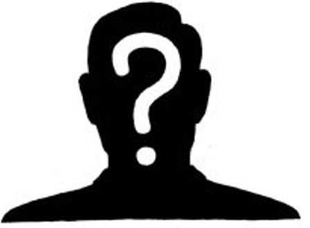 Silhueta de ponto de interrogação - biblioteca de clipart