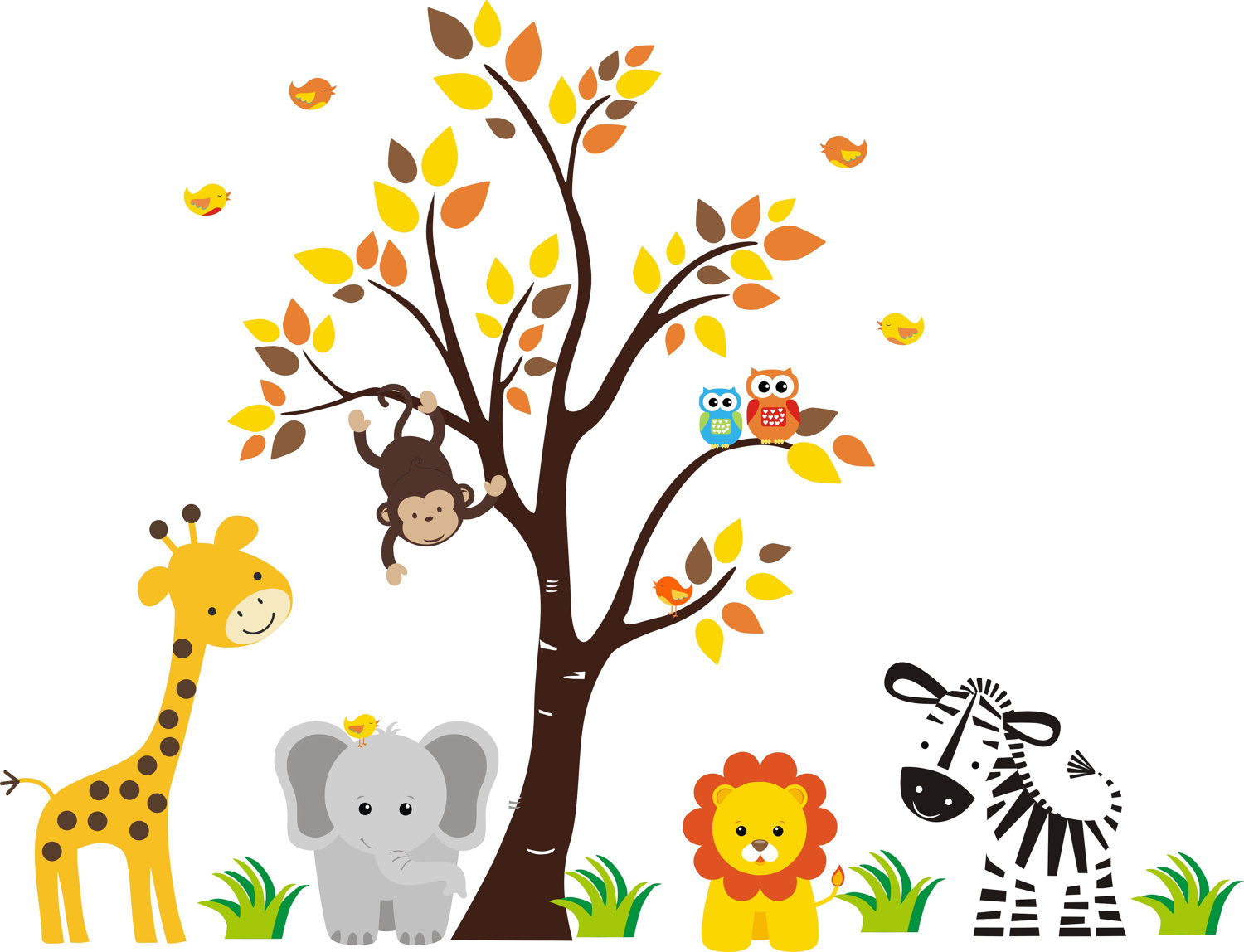 Baby Jungle Border Clipart