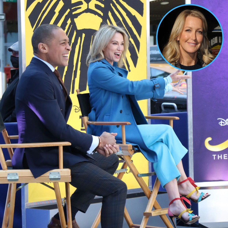 Amy Robach „kaltina“ Larą Spencer dėl „GMA“ Benchingo jos ir T.J. Holmsas tarp romantikos skandalo