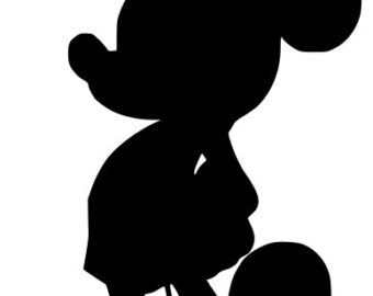 Besplatna Silueta Glave Mickey Mousea Preuzmite Besplatne Isjecke I Besplatne Isjecke Ostalo