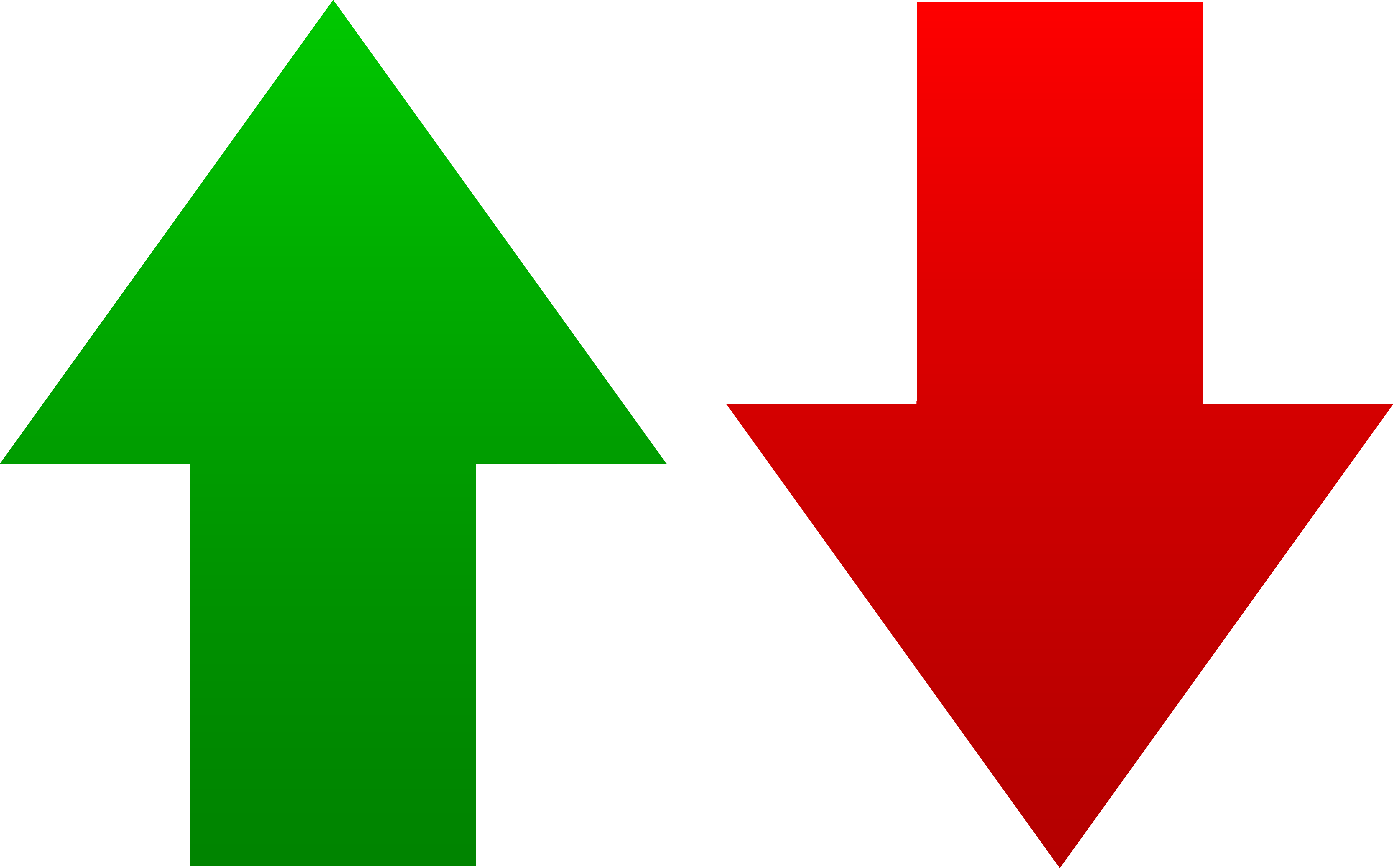 Символи със зелена и червена стрелка - Безплатни картинки