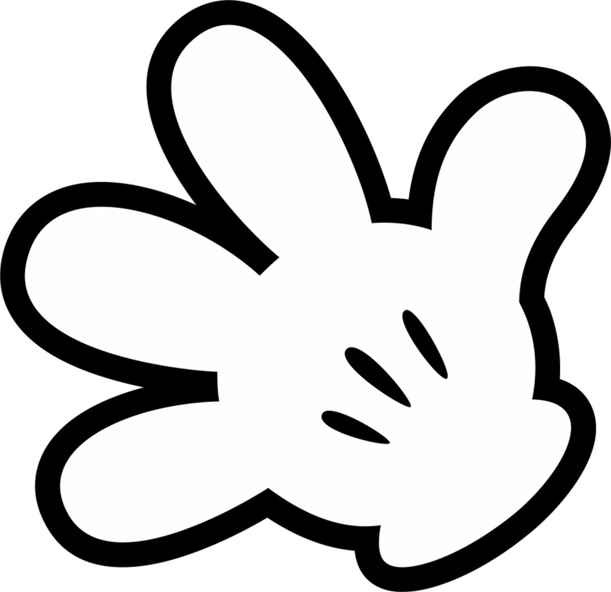 Mickey Mouse mâini Clipart