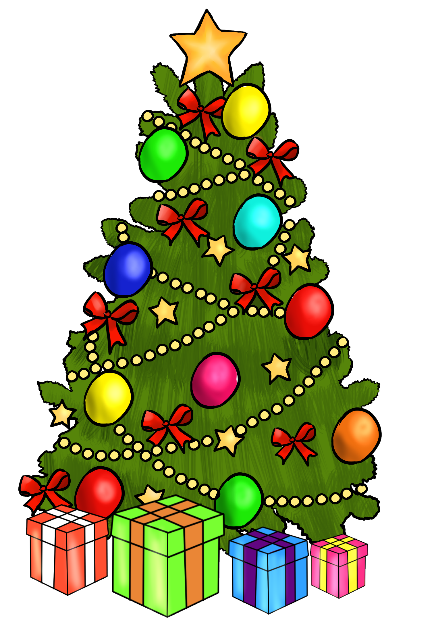 Coleção de clipart de árvores de Natal (47)