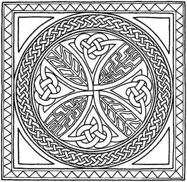 Колекция от оцветяващи страници за печат на келтски дизайни (36)